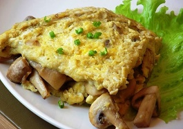 omlet s gribami recept